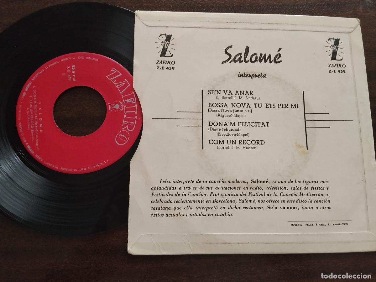 Discos de vinilo: SALOM&Eacute;. SEN VA ANAR - Foto 2