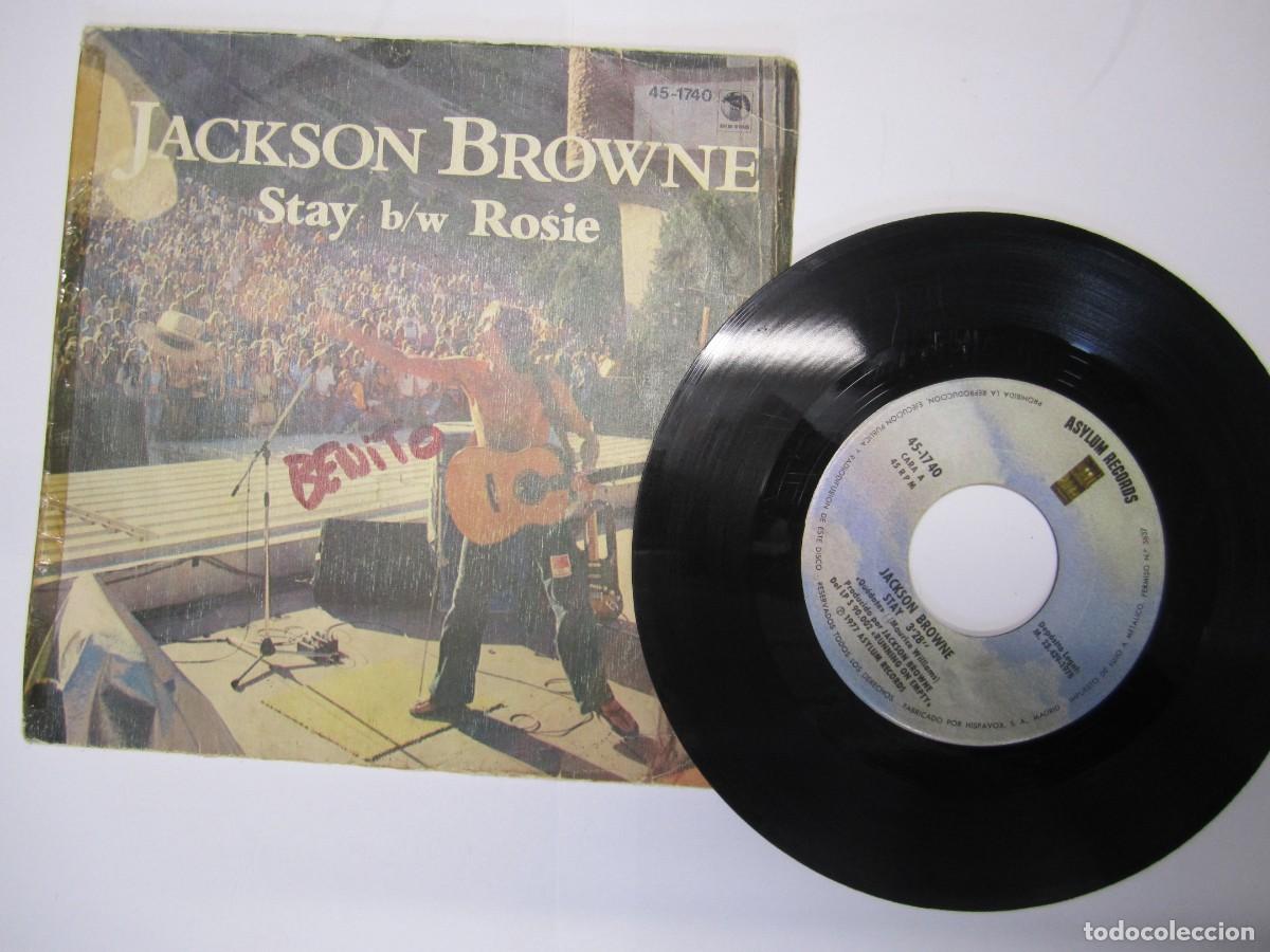Discos de vinilo: disco vinilo single jackson browne stay - Foto 1
