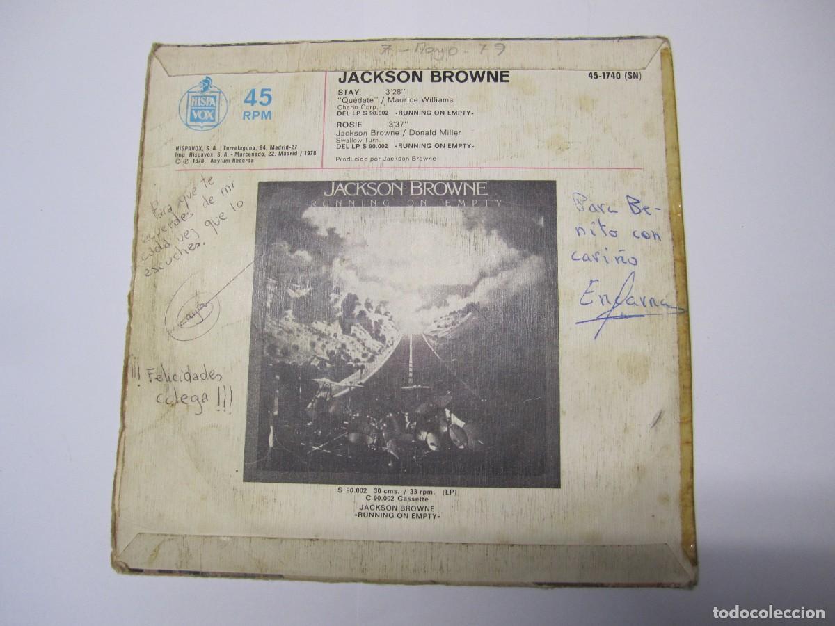 Discos de vinilo: disco vinilo single jackson browne stay - Foto 2