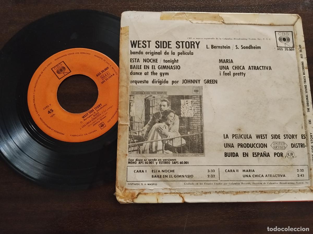 Discos de vinilo: WEST SIDE STORY. Disco single - Foto 2