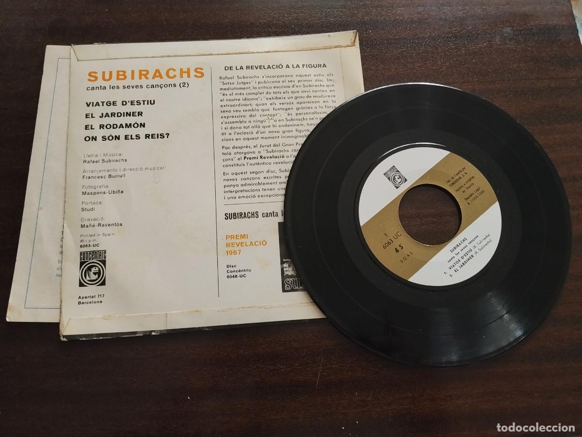 Discos de vinilo: SUBIRACHS. DISCO SINGLE - Foto 2