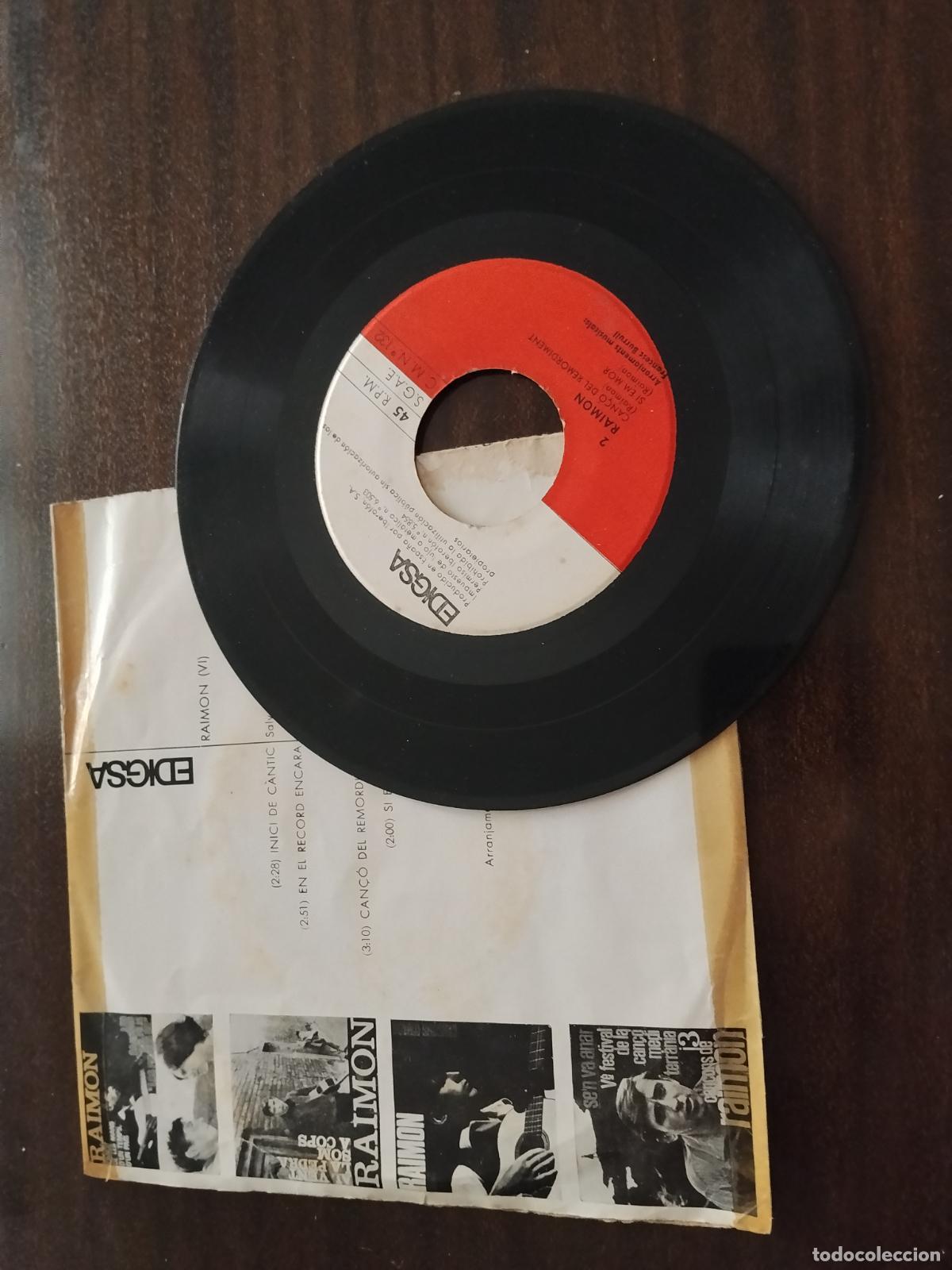 Discos de vinilo: RAIMON. DISCO SINGLE - Foto 2