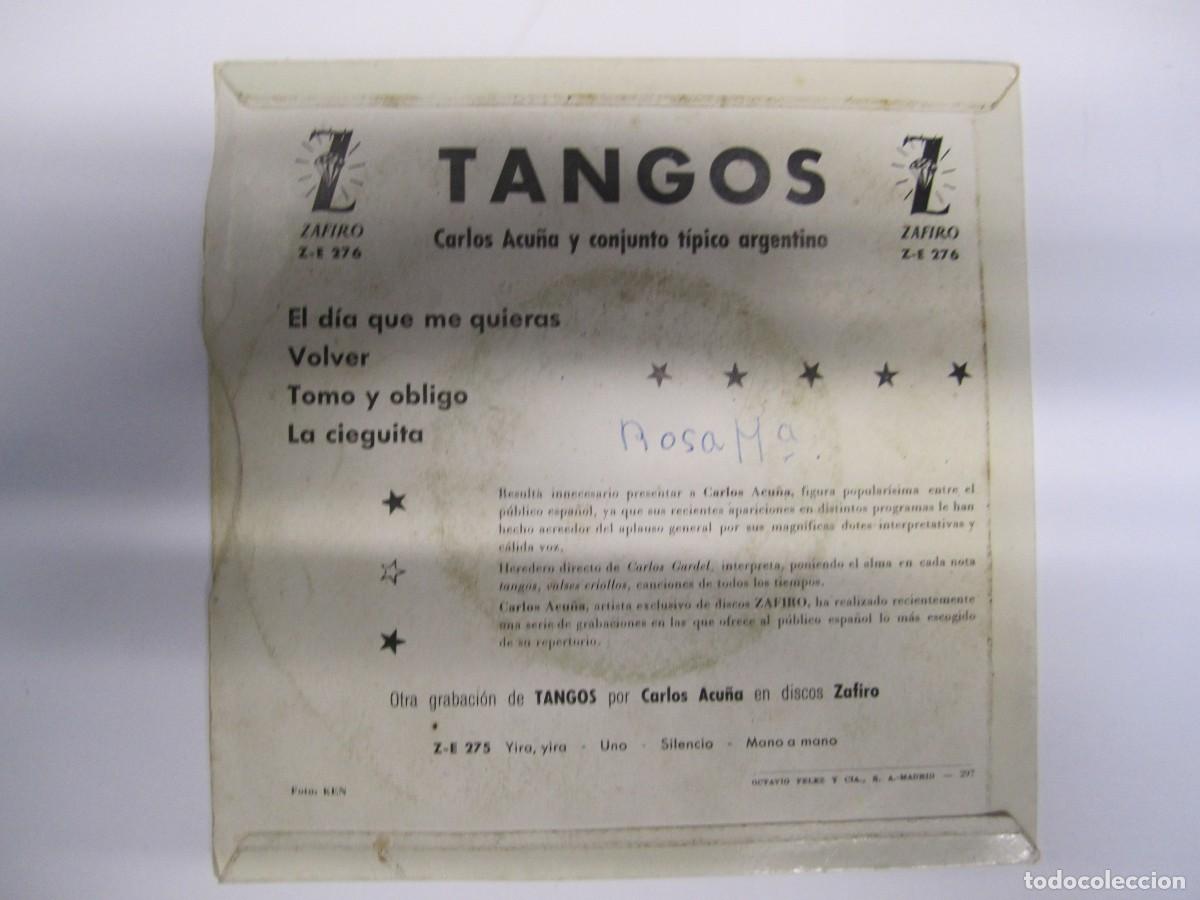 Discos de vinilo: disco vinilo single tangos carlos acu&ntilde;a - Foto 3