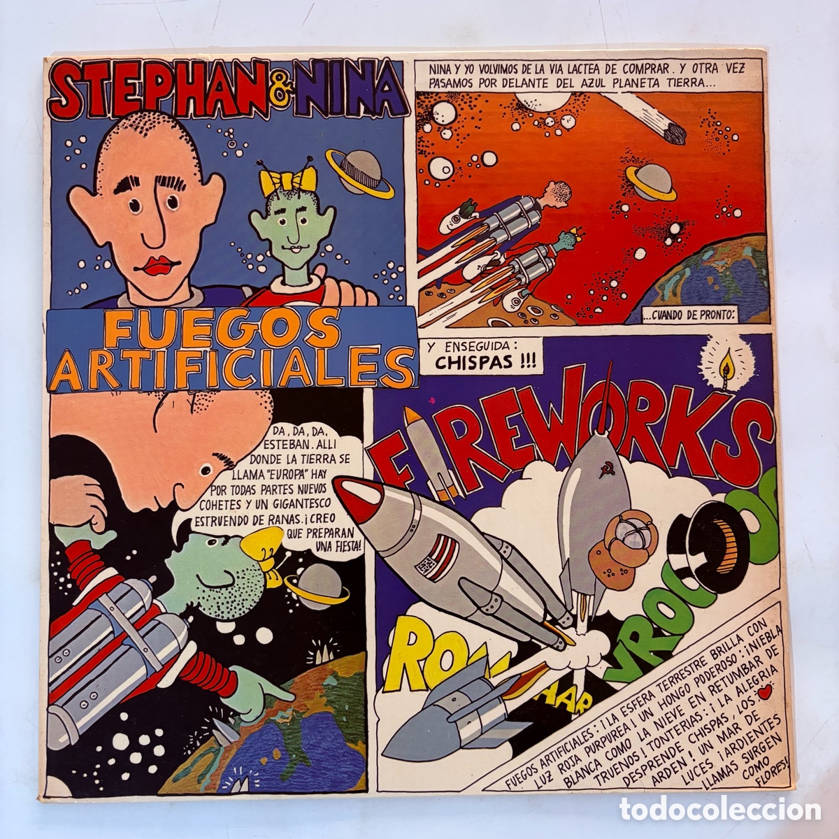 Discos de vinilo: maxi 12'' Stephan* & Nina Fuegos Artificiales edicion espa&ntilde;ola de 1984