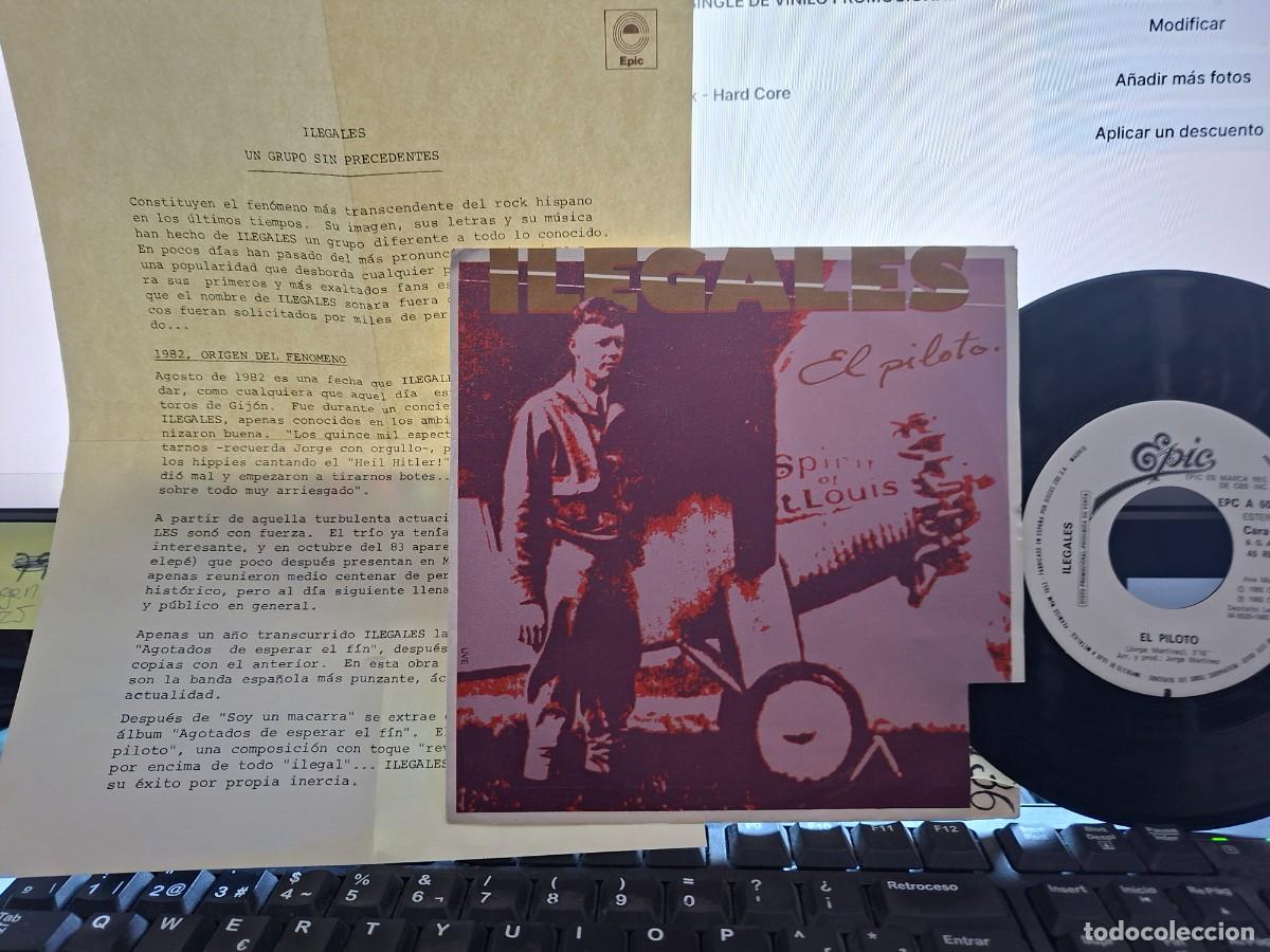 Discos de vinilo: ILEGALES - EL PILOTO / DESTRUYE - SINGLE DE VINILO PROMOCIONAL COMPLETO C- 33