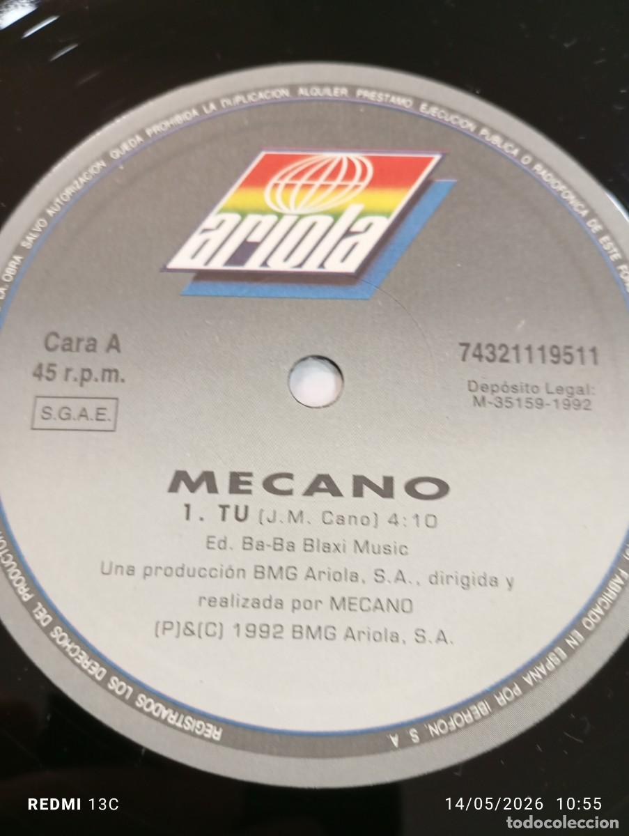 Discos de vinilo: Maxi - Mecano - Tu - 3 Versiones con version en Frances - Raro 1992 - Foto 8