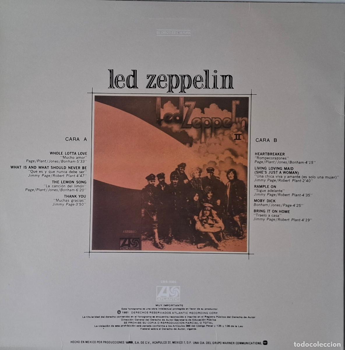 Discos de vinilo: Led Zeppelin &ndash; Led Zeppelin II. - Foto 2