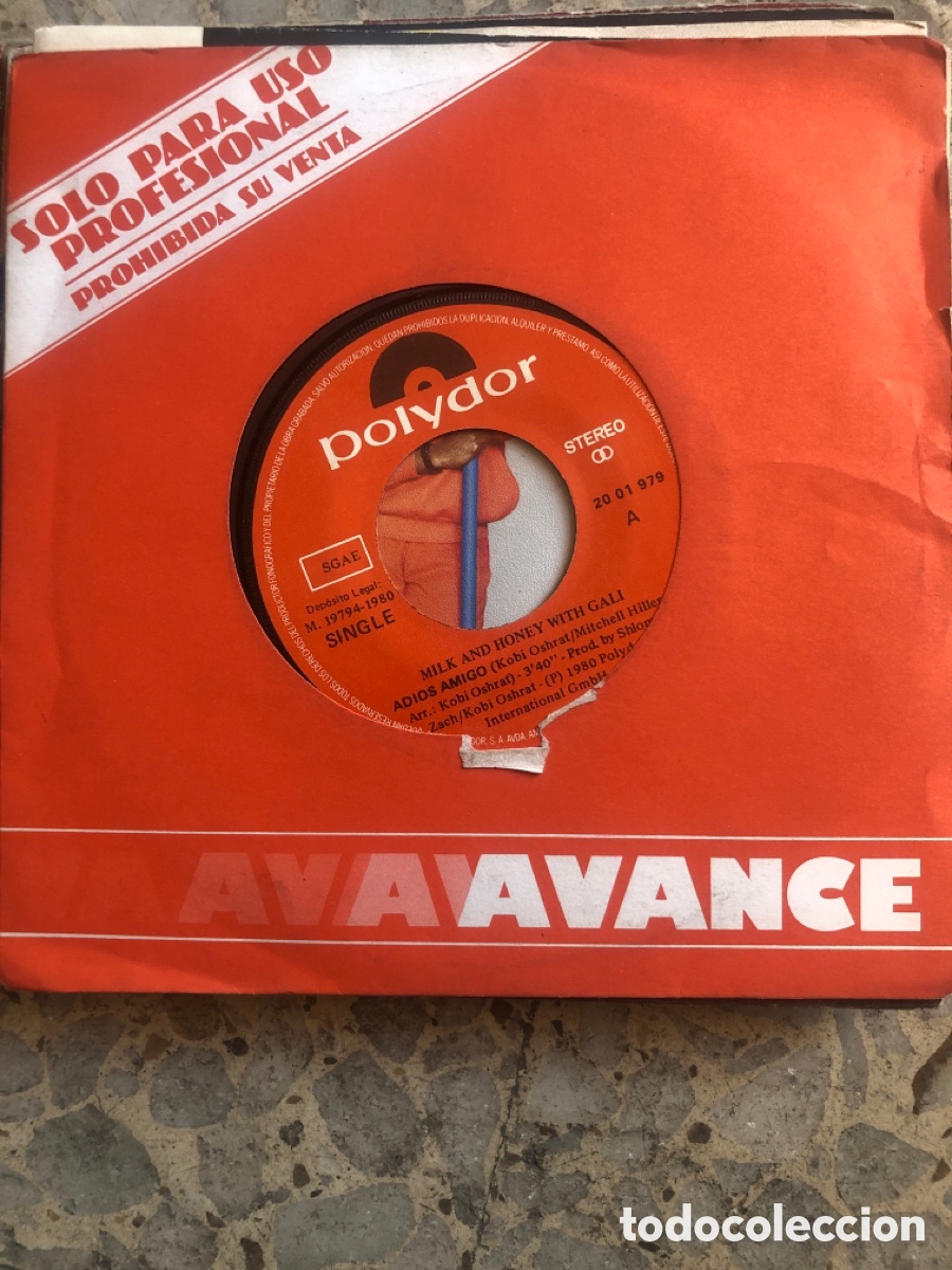 Vinyl-Schallplatten: SGL MILK AND HONEY WITH GALI ADIOS AMIGO 1980 PROMO