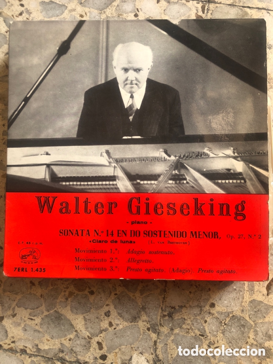 Discos de vinil: SGL WALTER GIESEKING SONATA 14 CLARO DE LUNA BEETHOVEN 1961