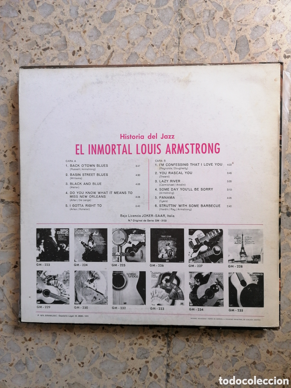 Discos de vinilo: LP EL INMORTAL LOUIS ARMSTRONG 1974 - Foto 2