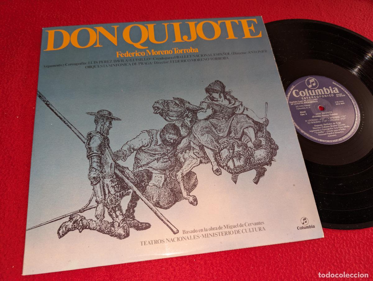 Discos de vinilo: ORQ.PRAGA dir Moreno Torroba DON QUIJOTE Luisillo+Ballet Nacional LP 1982 Columbia Ministerio Cultur