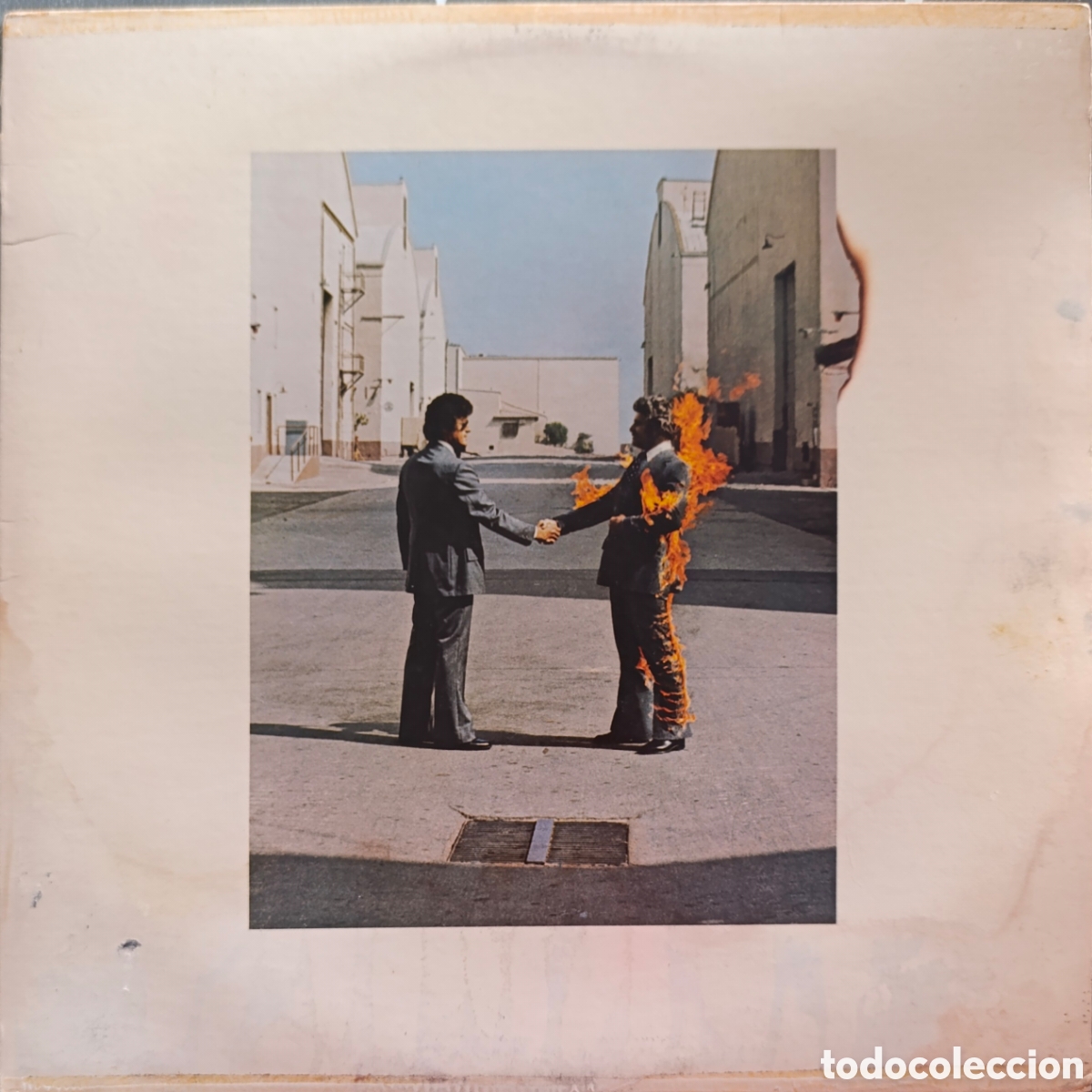 Discos de vinilo: PINK FLOYD &lrm;&ndash; WISH YOU WERE HERE LP 1975 1&ordf; EDICION USA CON ENCARTE VG+ VG