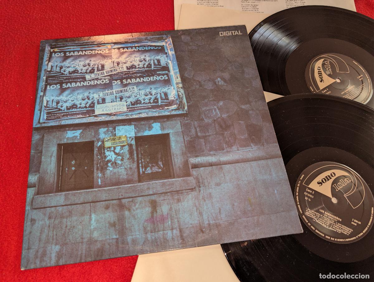 Discos de vinilo: LOS SABANDE&Ntilde;OS En directo 2LP 1987 Sono Isla GATEFOLD CANARIAS FOLK ex