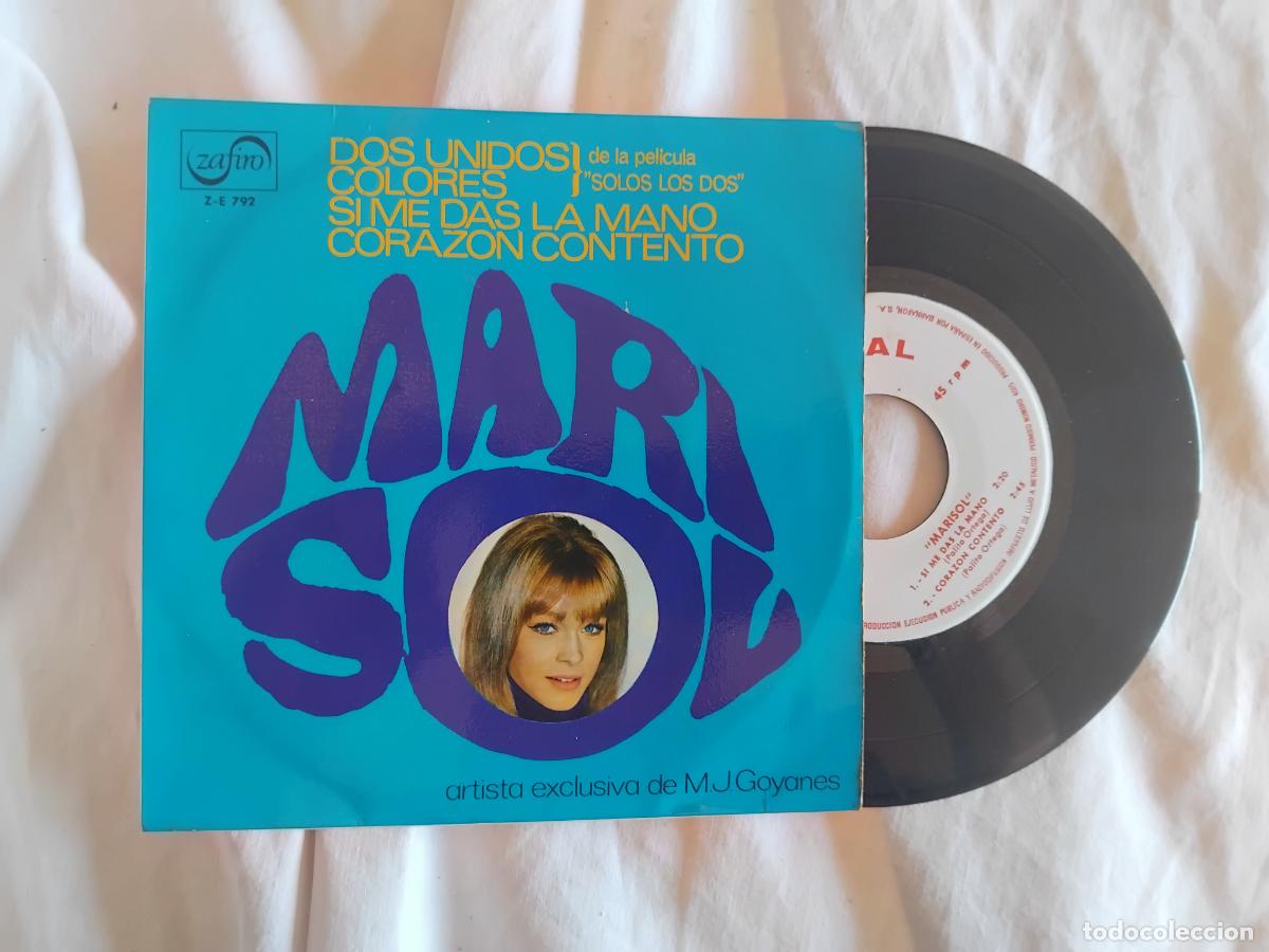 Discos de vinilo: MARISOL. SOLOS LOS DOS. DOS UNIDOS / COLORES. SINGLE ZAFIRO 1968. PROMOCIONAL.