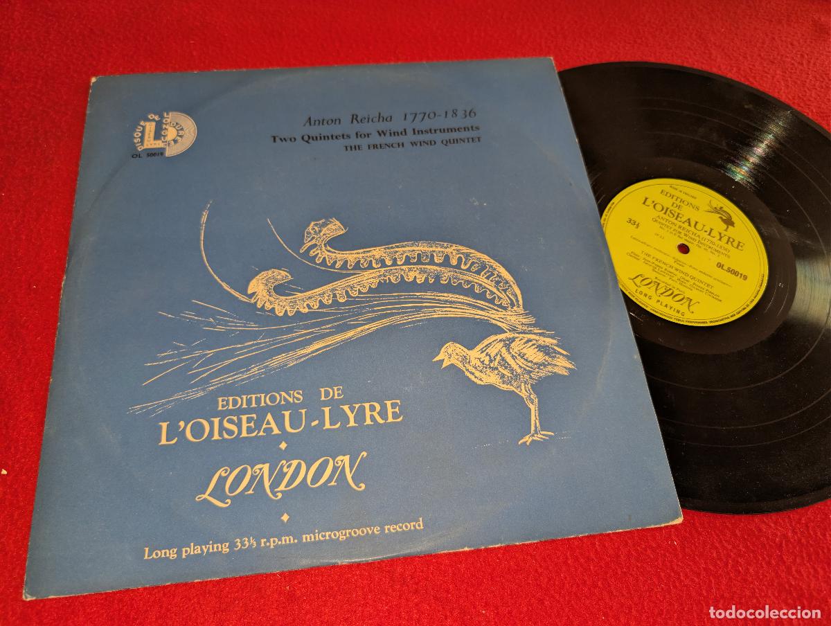 Discos de vinilo: THE FRENCH WIND QUINTET Anton Reicha 1770-1836 Two quintets for Wind Instruments LP 1953 London UK