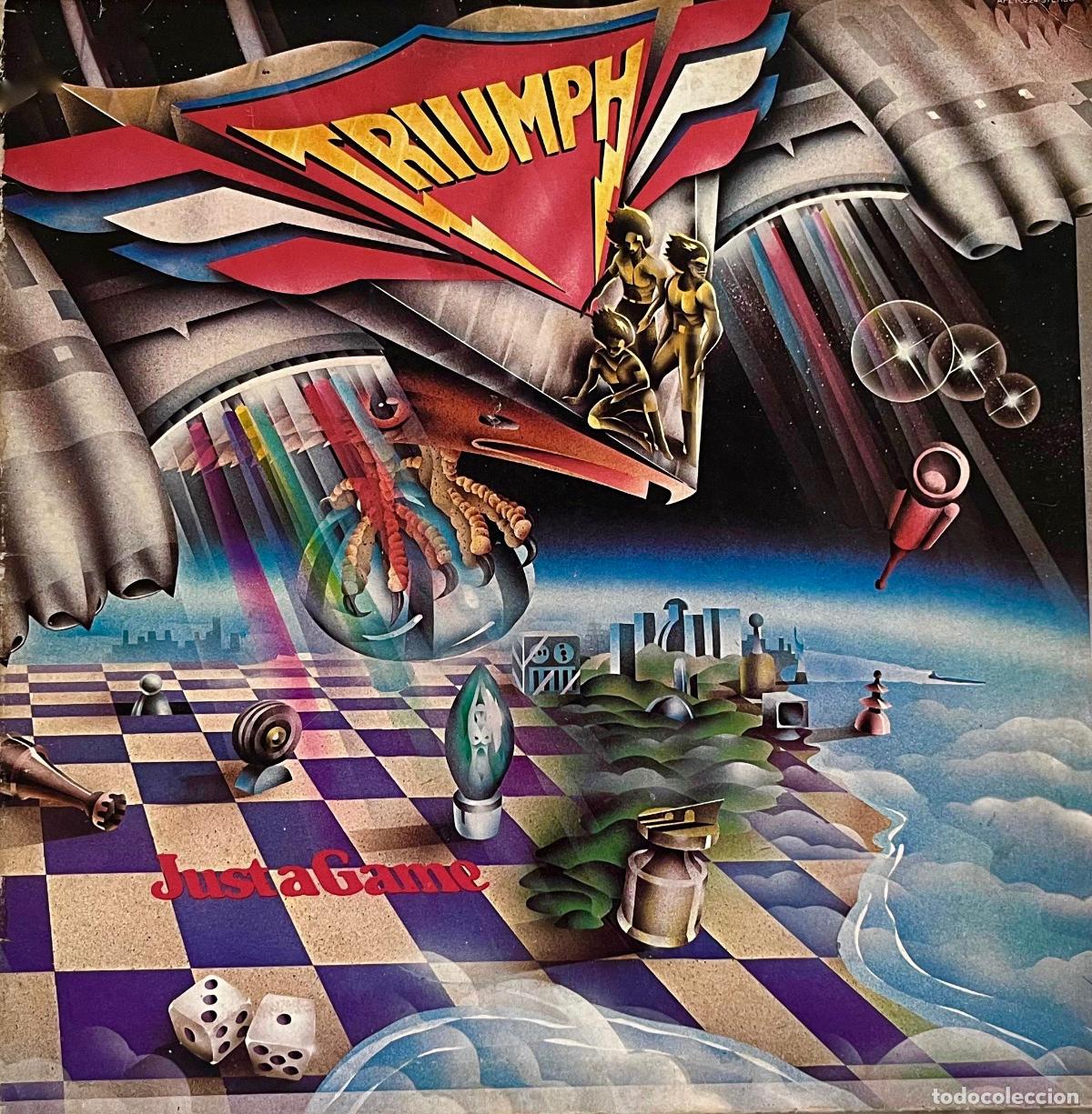 Discos de vinilo: TRIUMPH. JUST A GAME. SOLO PORTADA DE LP ORIGINAL USA 1979 PORTADA DOBLE