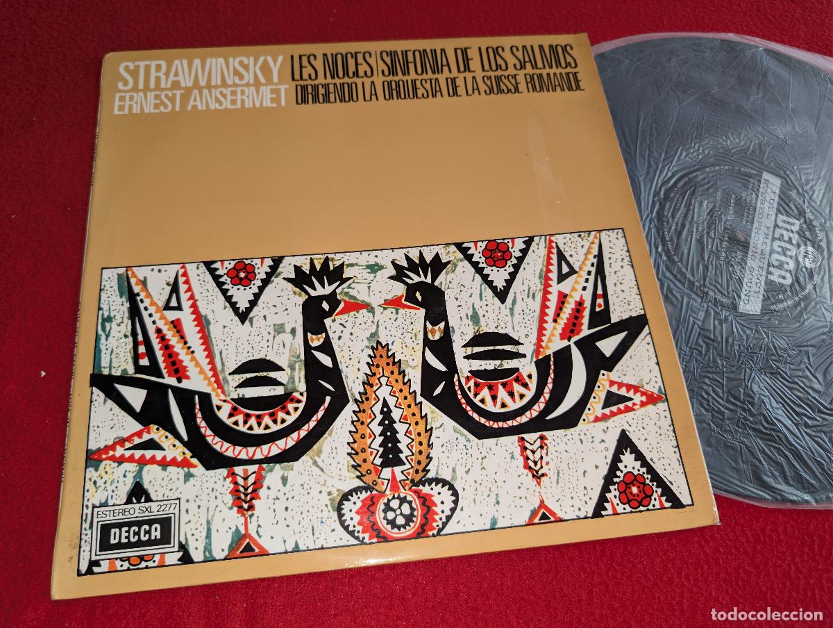Discos de vinilo: SUISSE ROMANDE dir Ansermet LAUSANNE dir Charlet STRAWINSKY Noces/Sinfornia Salmos LP DECCA SPAIN