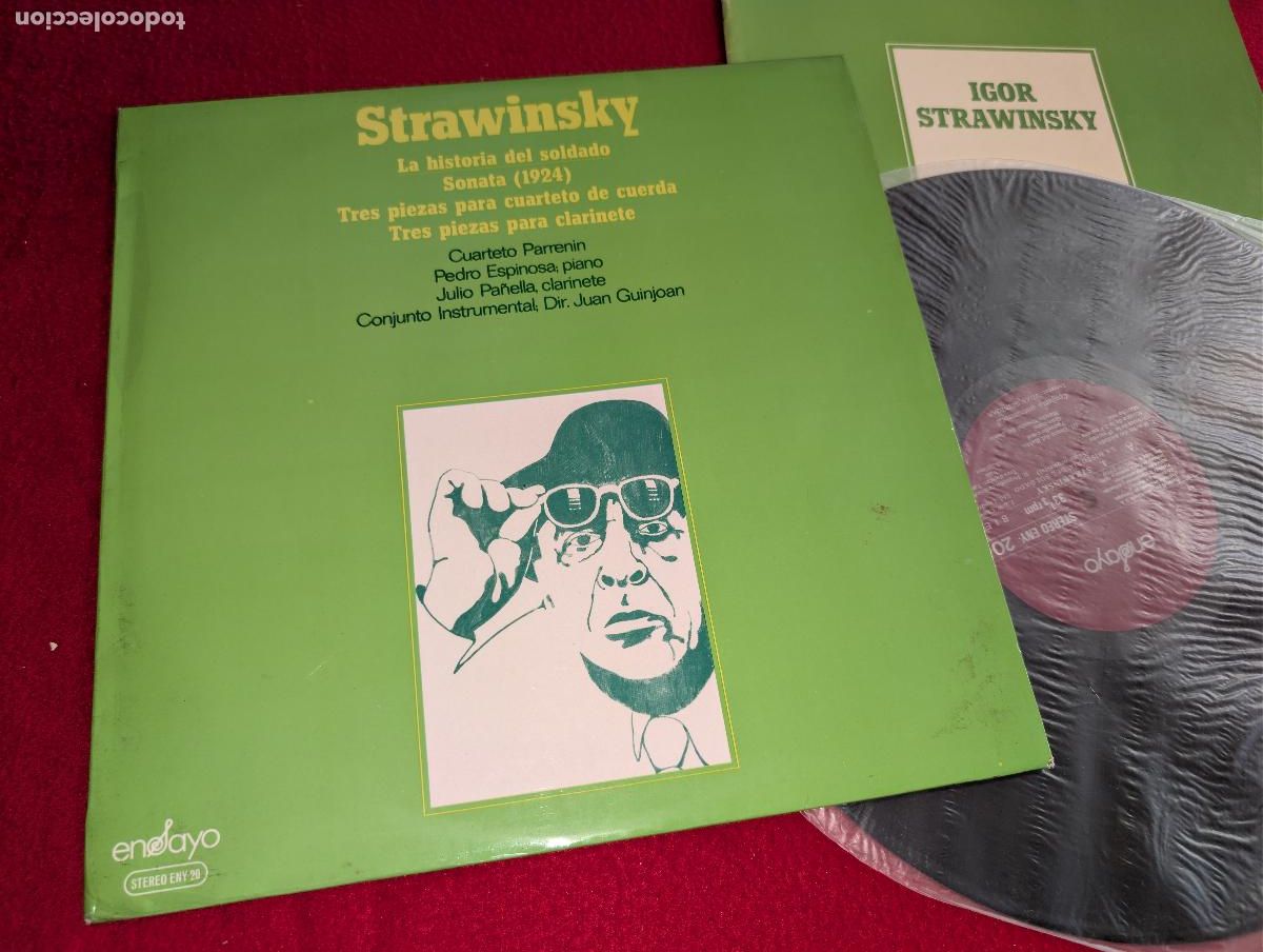 Discos de vinilo: CUARTETO PARRENIN Espinosa PIANO Pa&ntilde;ella CLARINETE dir Guinjoan STRAWINSKY soldado++ LP 1969 SPAIN