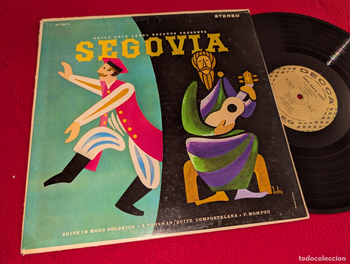 Discos de vinilo: ANDRES SEGOVIA guitar guitarra Compostelana MOMPOU Miniaturas+Tansman LP 1967 Decca USA US
