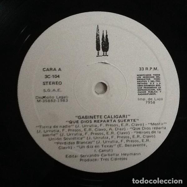 Discos de vinilo: GABINETE CALIGARI &ndash; QUE DIOS REPARTA SUERTE LP 1983 PRIMERA EDICION