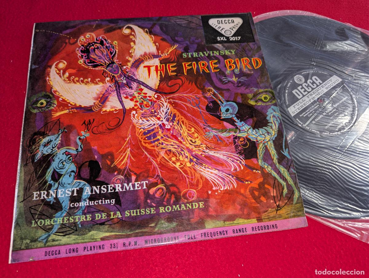 Discos de vinilo: SUISSE ROMANDE dir Ansermet STRAWINSKY The fire bird LP 1967 Decca ESPA&Ntilde;A SPAIN