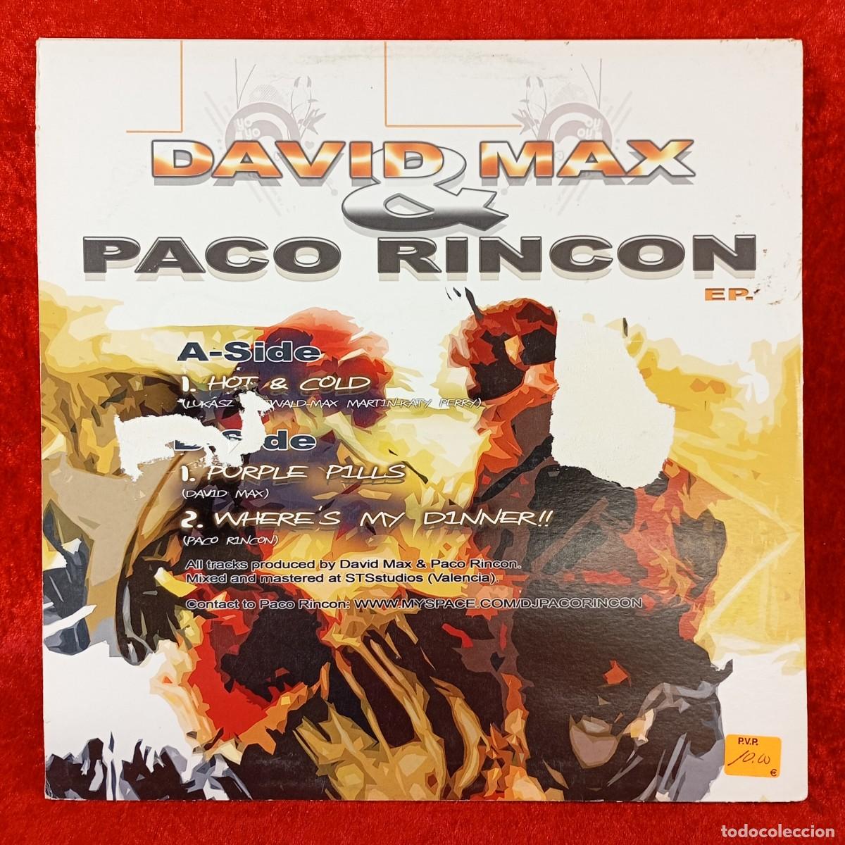 Discos de vinilo: DAVID MAX & PACO RINCON - STS STUDIOS - DISCO DE VINILO / 3379 - Foto 2