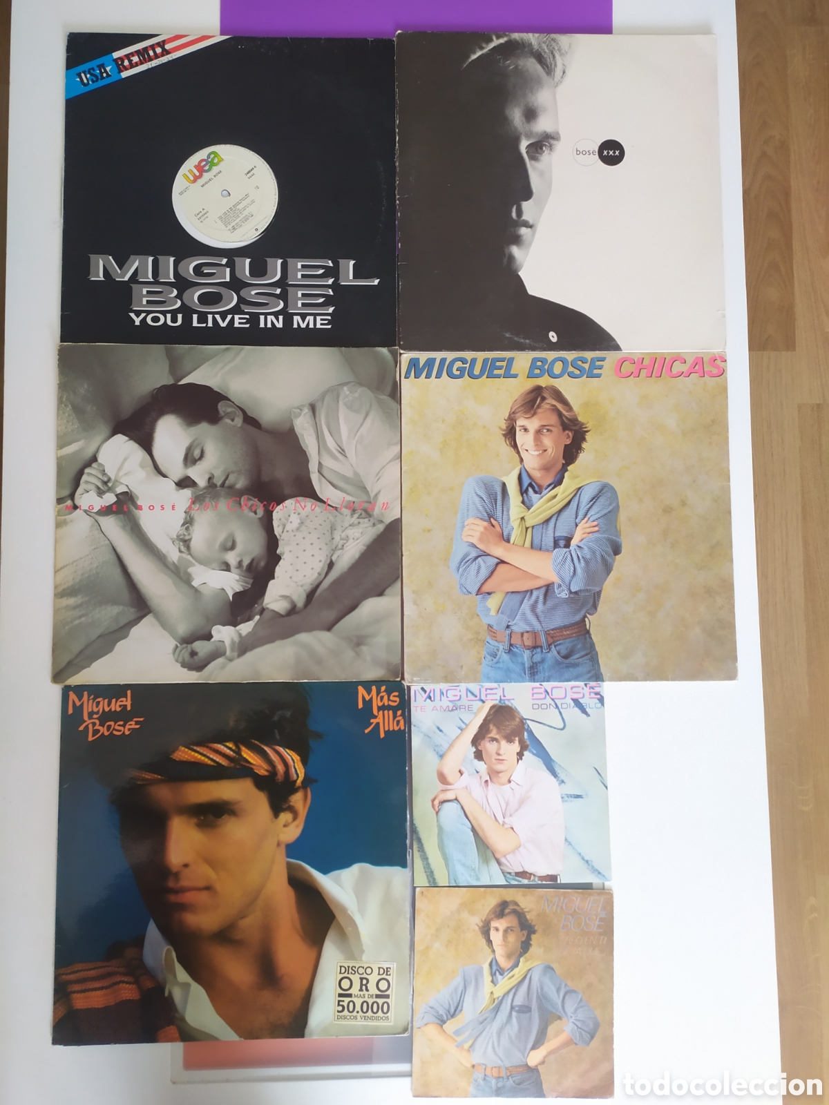Discos de vinilo: Lote 7 vinilos Miguel Bos&eacute;
