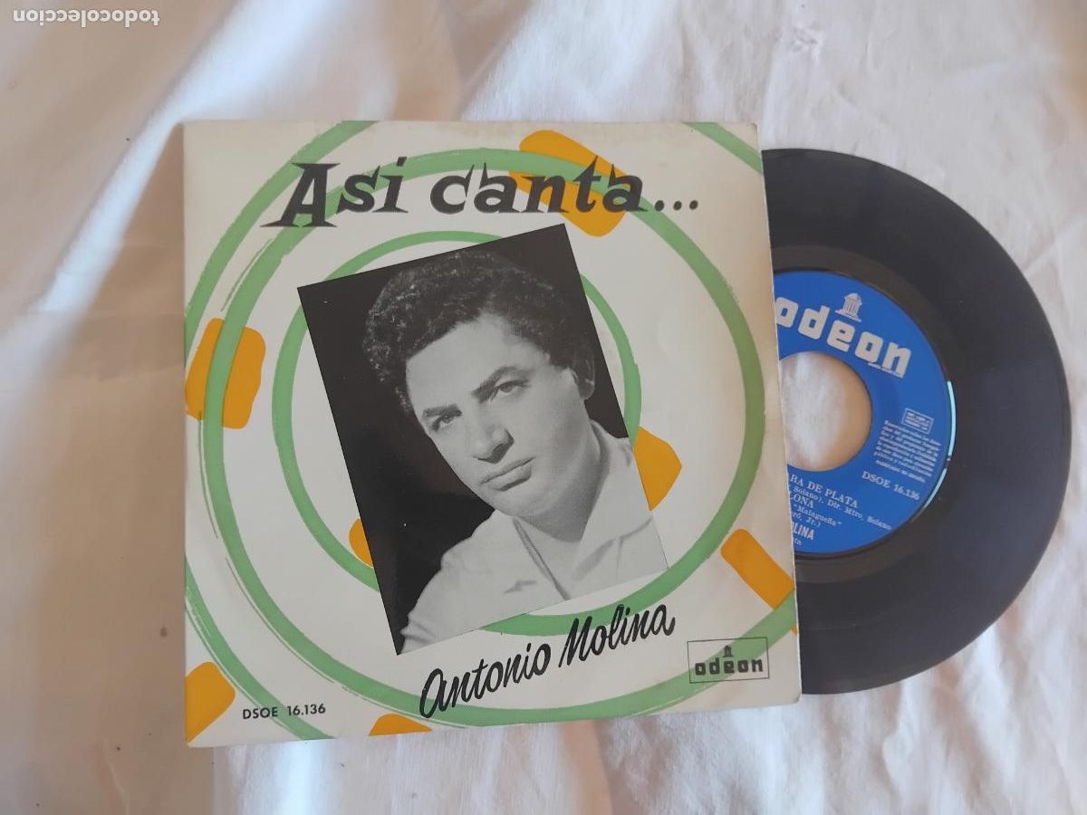 Discos de vinilo: ANTONIO MOLINA. MARY ROSA + 3. EP ODEON 1958.