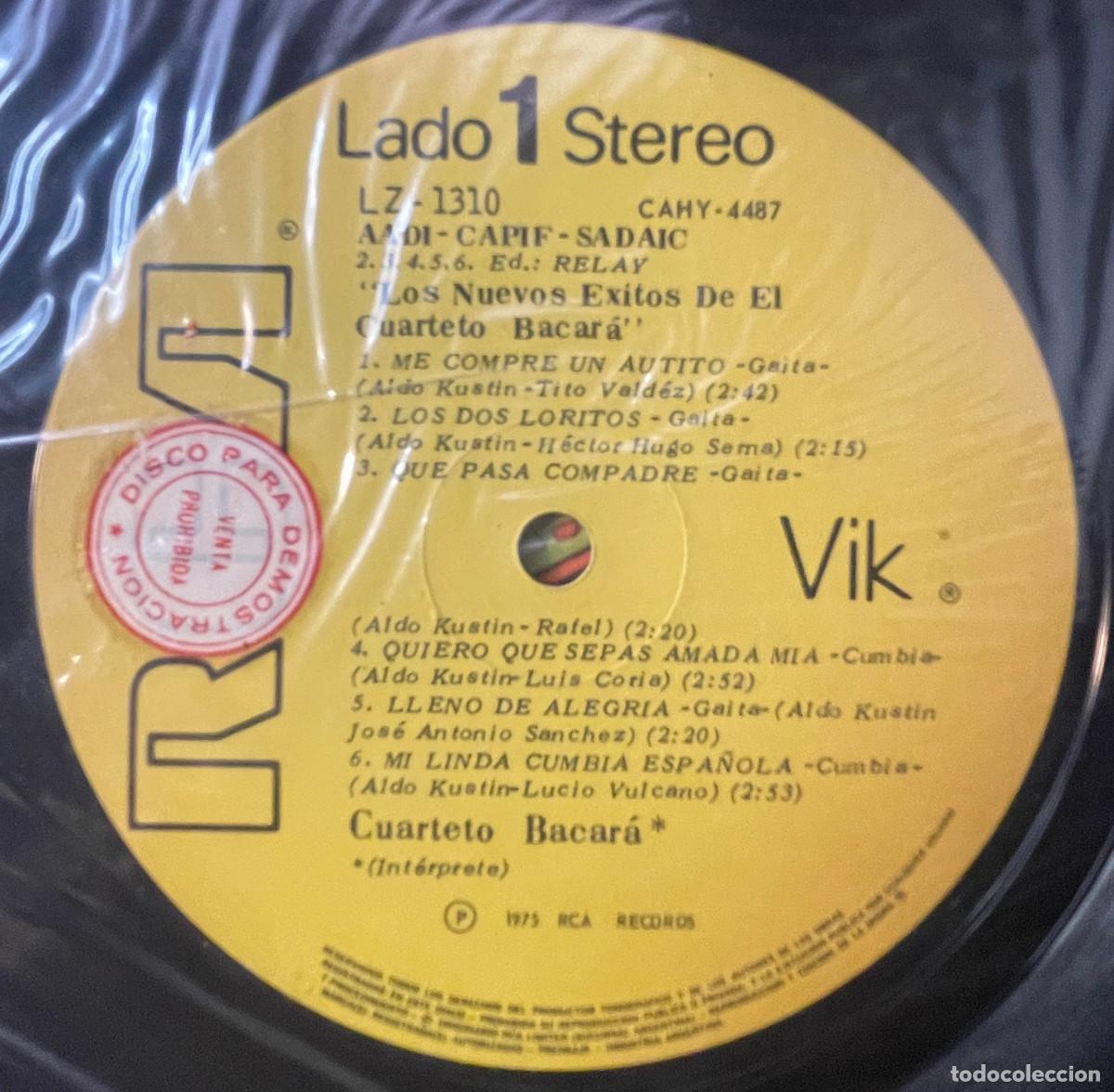 Discos de vinilo: CUARTETO BACARA / LOS NUEVOS EXITOS DEL / LP RCA 1973 / ARGENTINA - Foto 3
