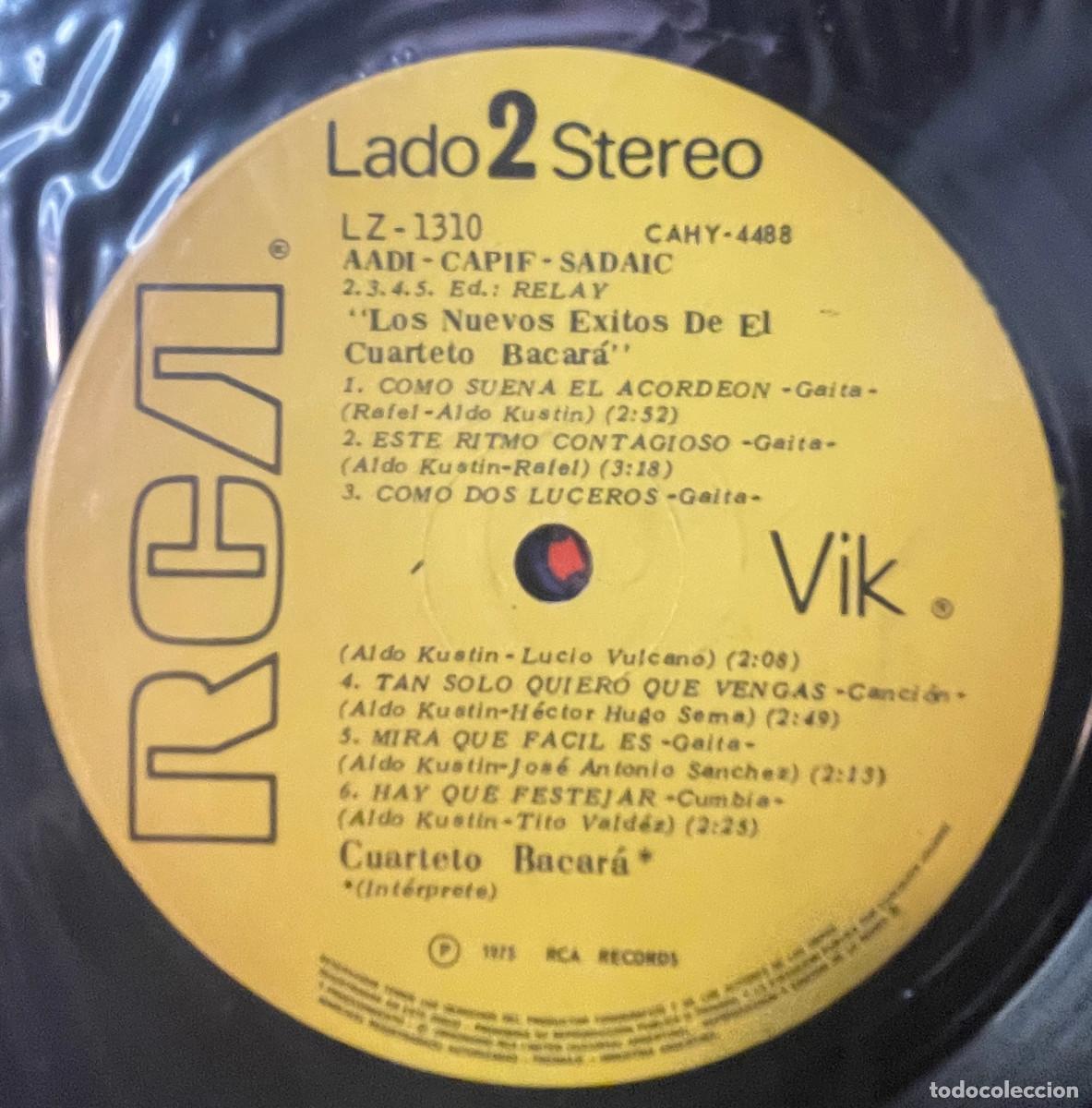 Discos de vinilo: CUARTETO BACARA / LOS NUEVOS EXITOS DEL / LP RCA 1973 / ARGENTINA - Foto 4