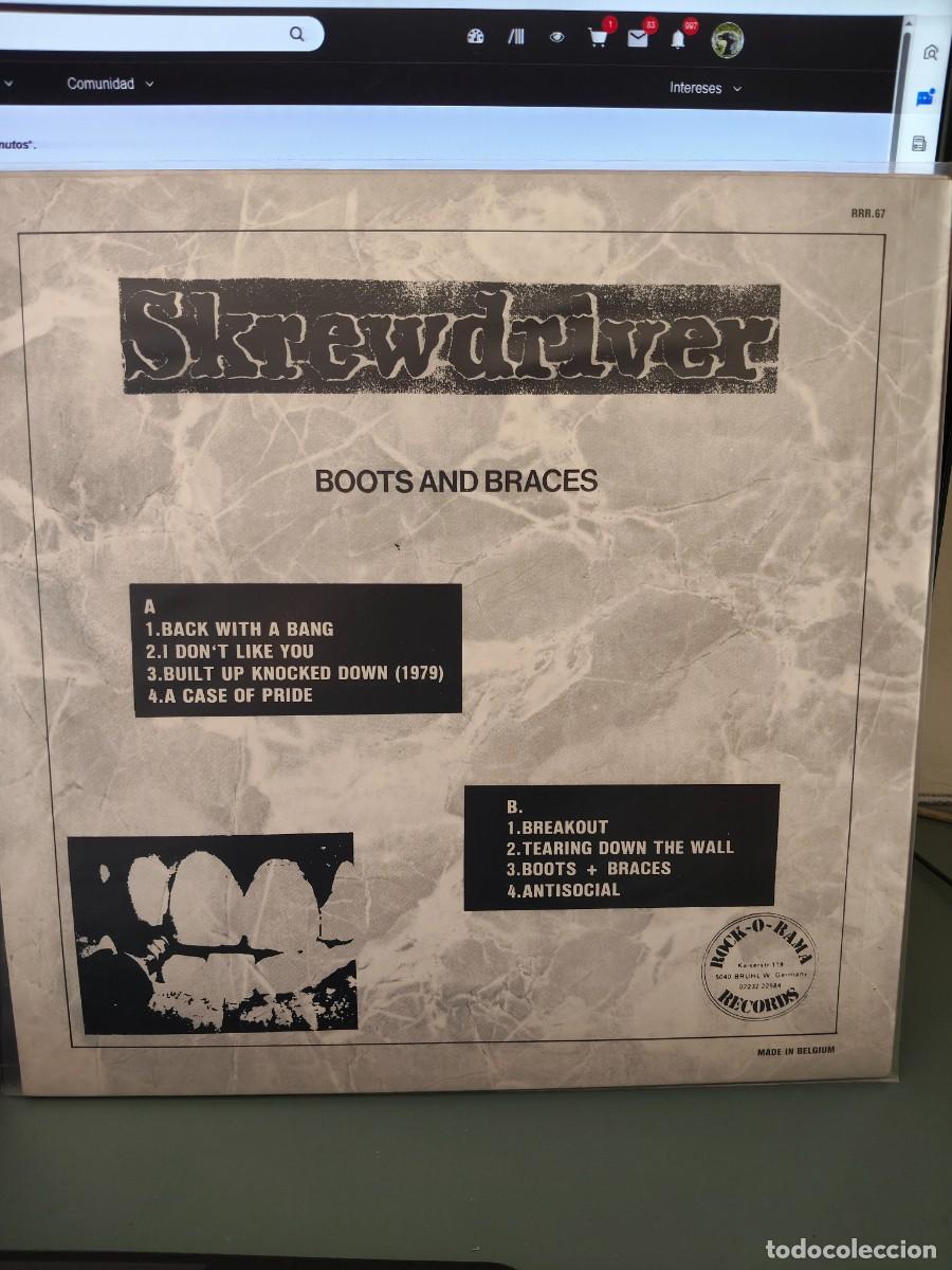 Discos de vinilo: SKREWDRIVER. BOOTS AND BRACES - Foto 2