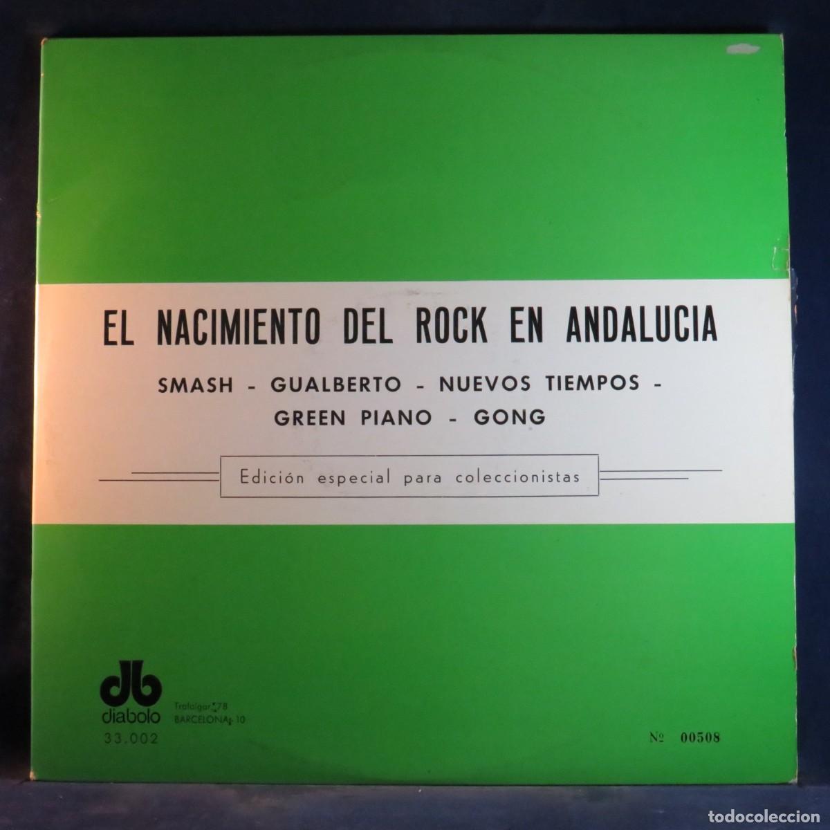 Discos de vinilo: SMASH - GUALBERTO - NUEVOS TIEMPOS - GREEN PIANO - GONG &ndash; EL NACIMIENTO DEL ROCK EN ANDALUC&Iacute;A - LP