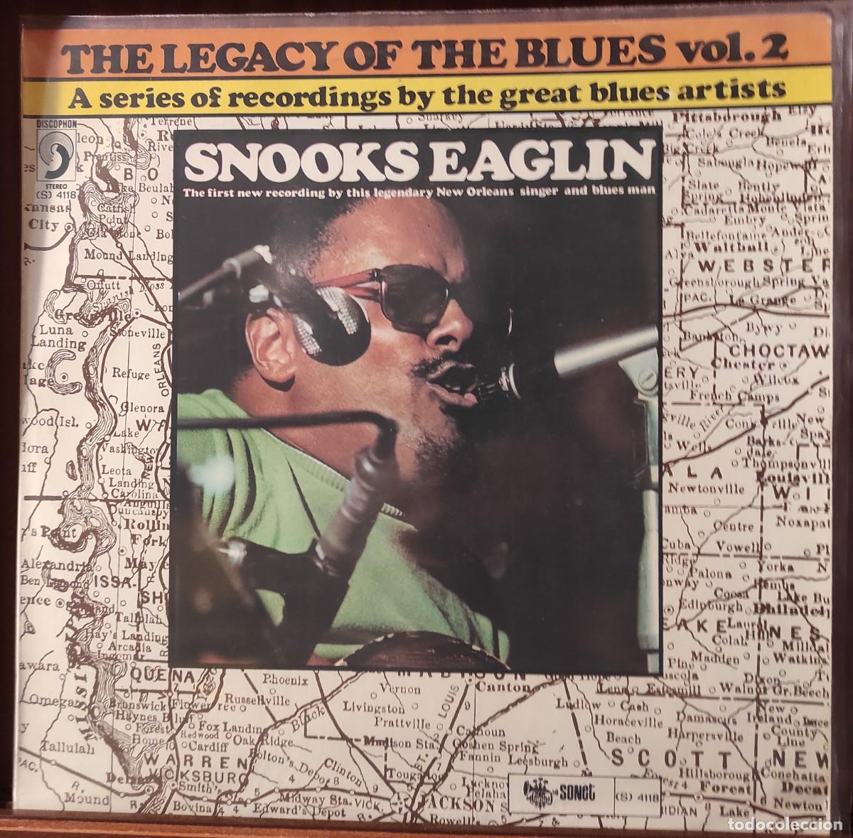 Discos de vinilo: Snooks Eaglin &ndash; The Legacy Of The Blues Vol. 2. - VINILO EDICION ESPA&Ntilde;OLA SELLO DISCOPHON