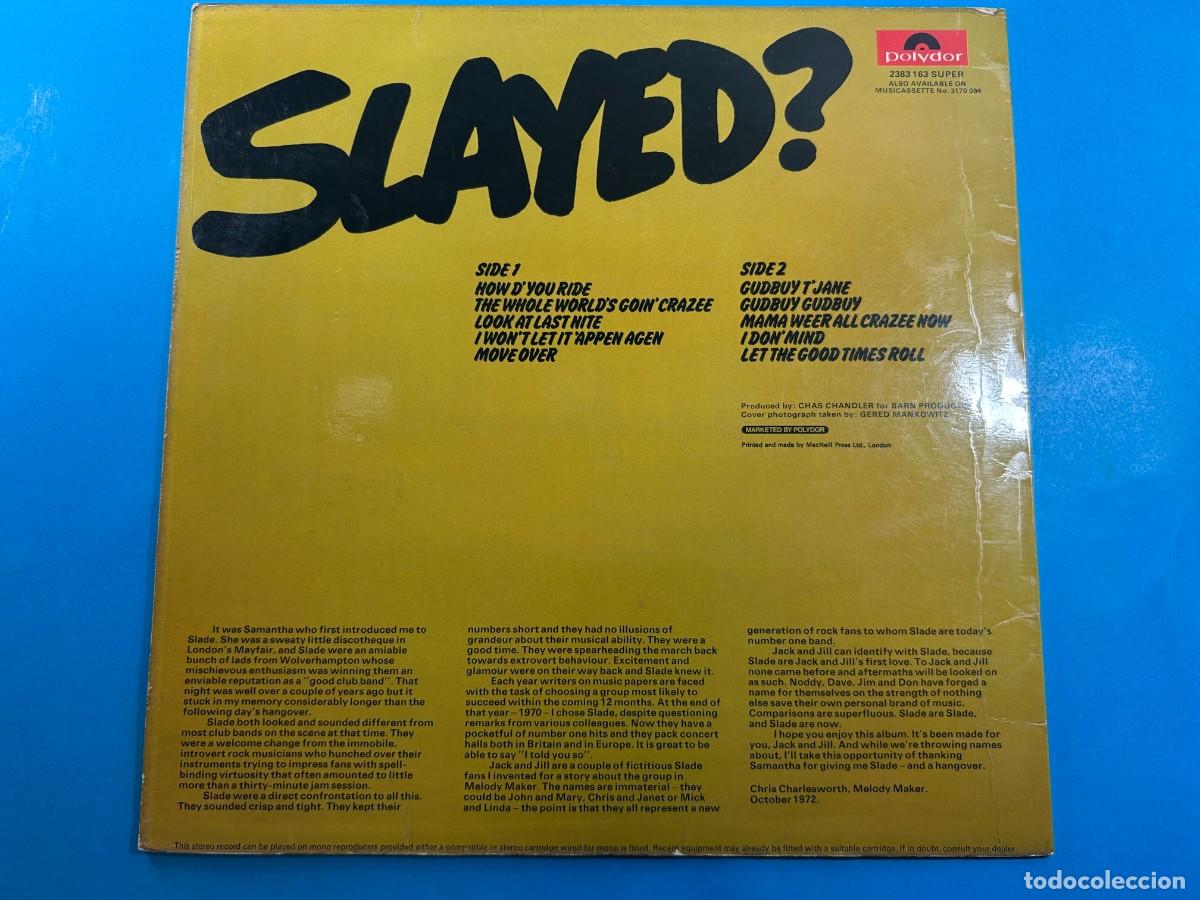 Discos de vinilo: SLADE - SLAYED? - LP 1977 ENGLAND - Foto 2