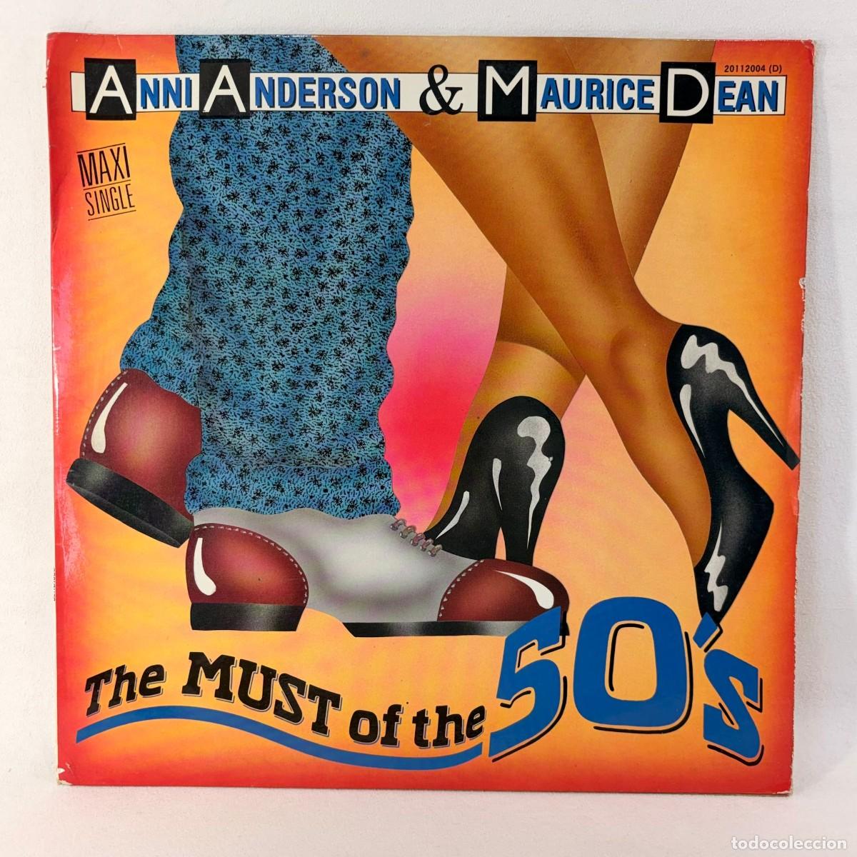 Discos de vinilo: MAXI SINGLE ANNI ANDERSON & MAURICE DEAN - THE MUST OF THE 50'S - ESPA&Ntilde;A - A&Ntilde;O 1987