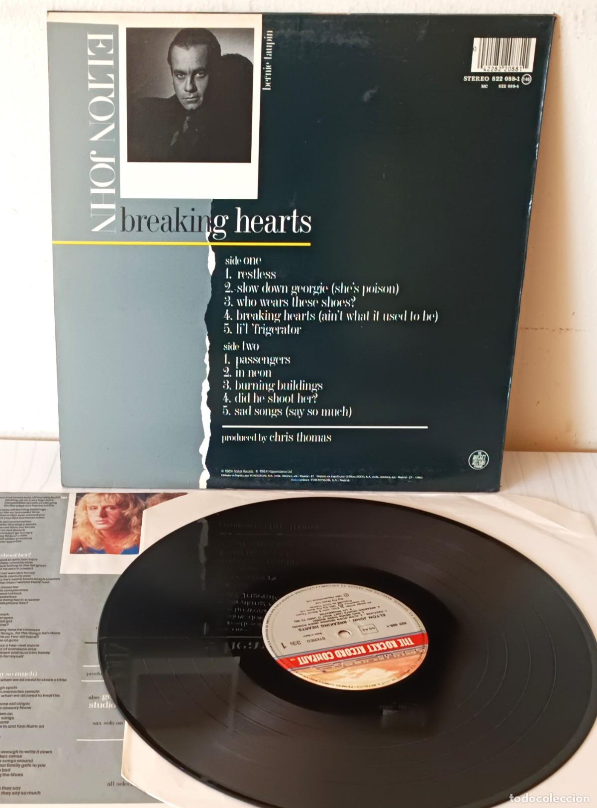 Discos de vinilo: ELTON JOHN - BREAKING HEARTS ROCKET - 1984 - Foto 2