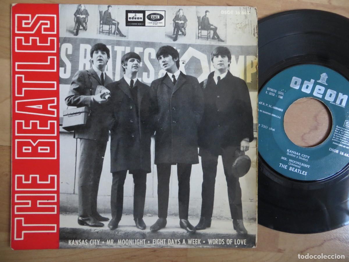 Discos de vinilo: The Beatles - Kansas City (7&rdquo;, EP) LABEL VERDE- 1964 SPAIN