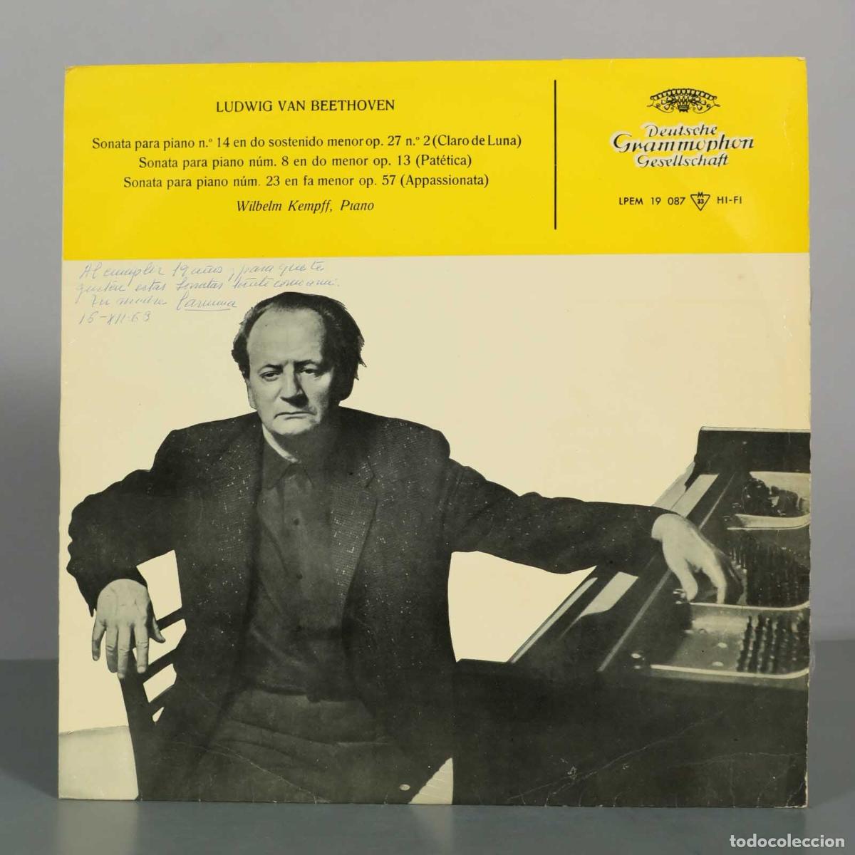 Discos de vinilo: LP. Beethoven: Klaviersonaten 14, 8, 23 - Ludwig van Beethoven, Wilhelm Kempff