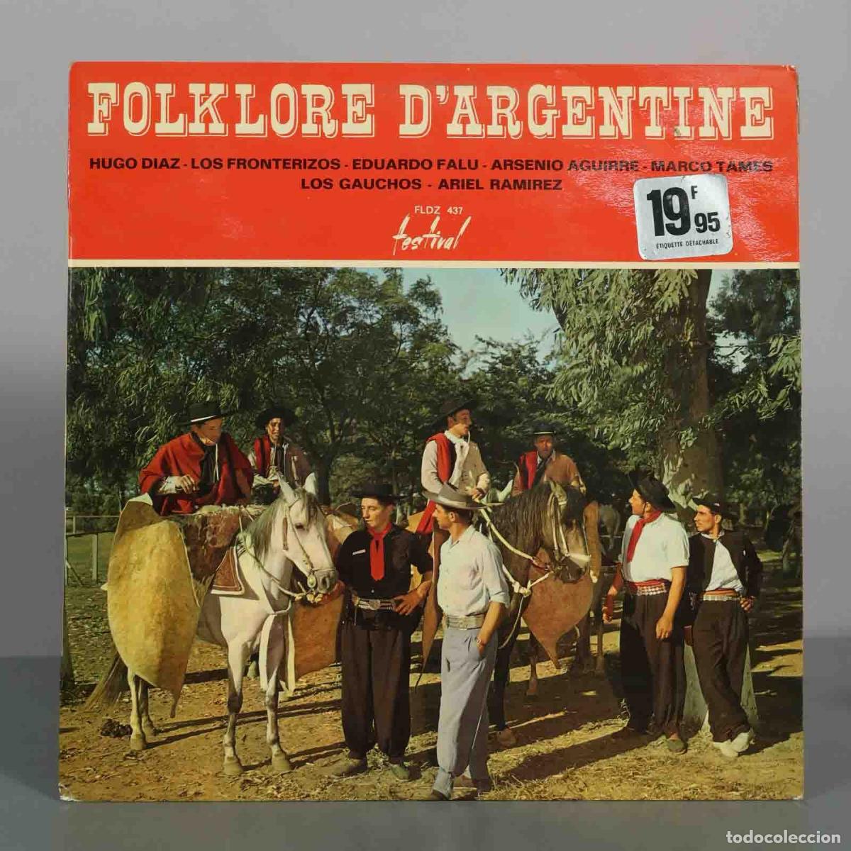 Discos de vinilo: LP. Folklore D&acute;Argentine - Hugo D&iacute;az, Los Fronterizos, Eduardo Fal&uacute;, Ariel Ram&iacute;rez, Arsenio Aguirre