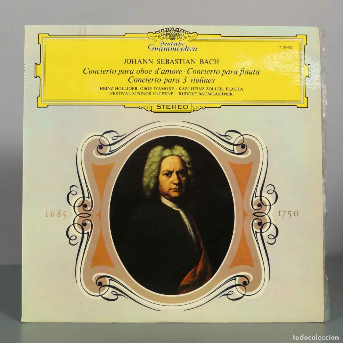 Discos de vinilo: LP. Johann Sebastian Bach - Heinz Holliger, Karlheinz Zoller, Festival Strings Lucerne, Baumgartner