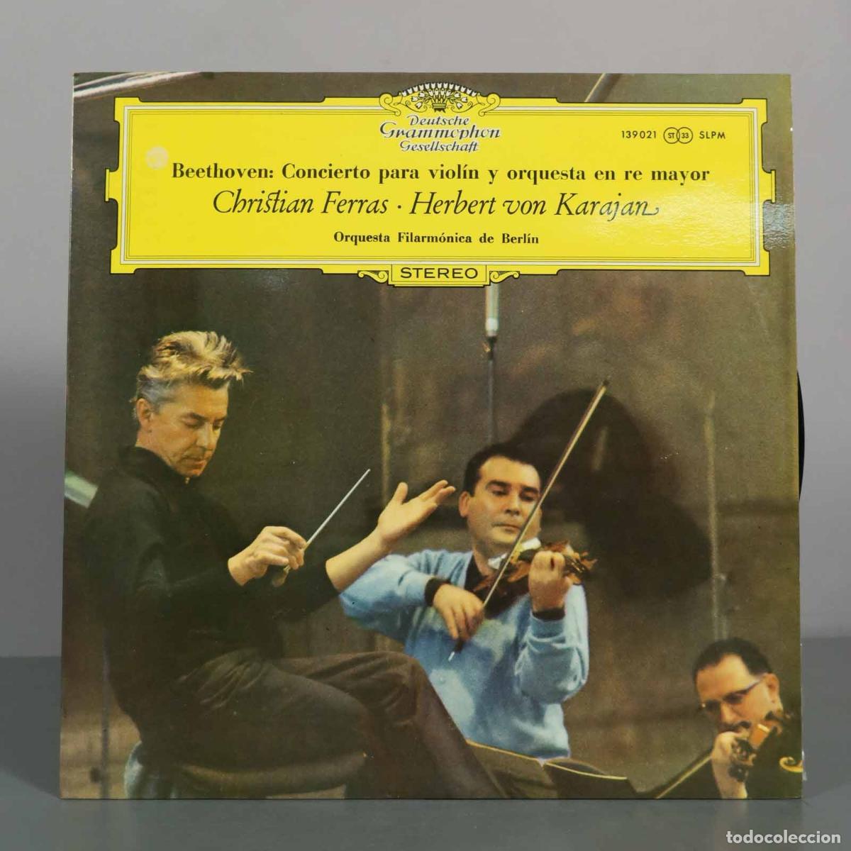 Discos de vinilo: LP. Beethoven: Concierto para viol&iacute;n y orquesta en re mayor - Christian Ferras, Herbert von Karajan