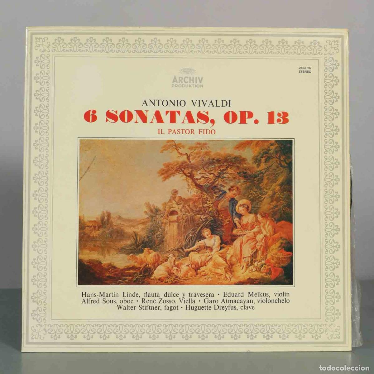 Discos de vinilo: LP. Antonio Vivaldi - 6 Sonatas Op. 13 &raquo;Il Pastor Fido&laquo; - Hans-Martin Linde, Eduard Melkus, Alfred