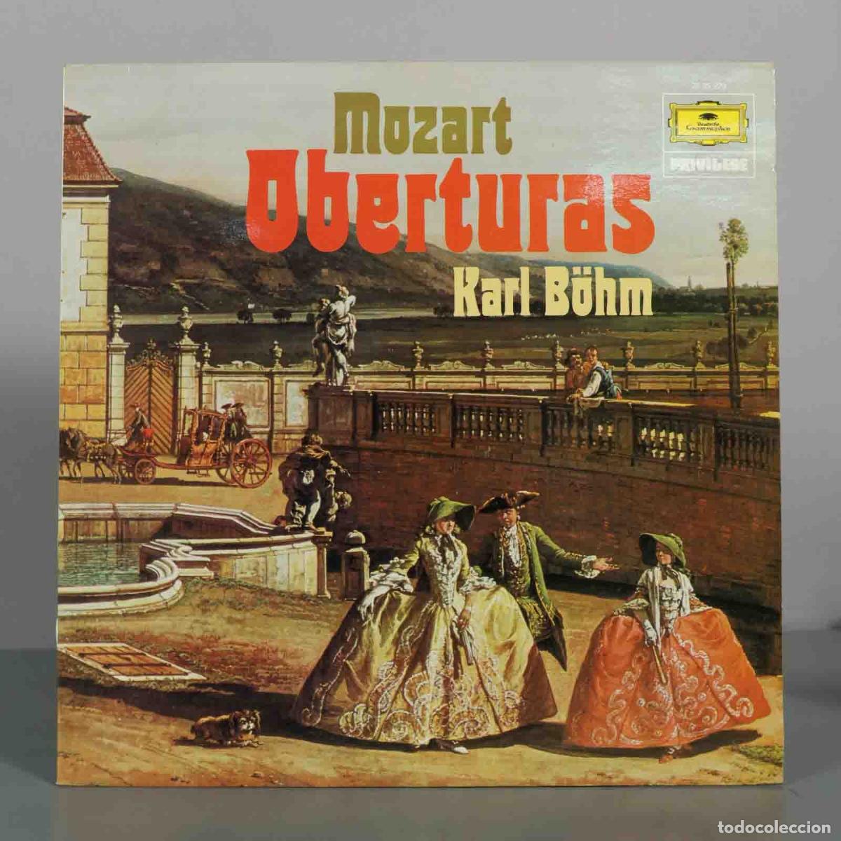 Discos de vinilo: LP. Mozart Oberturas - Karl B&ouml;hm, Orquesta Filarm&oacute;nica de Berl&iacute;n, Orquesta Filarm&oacute;nica de Viena