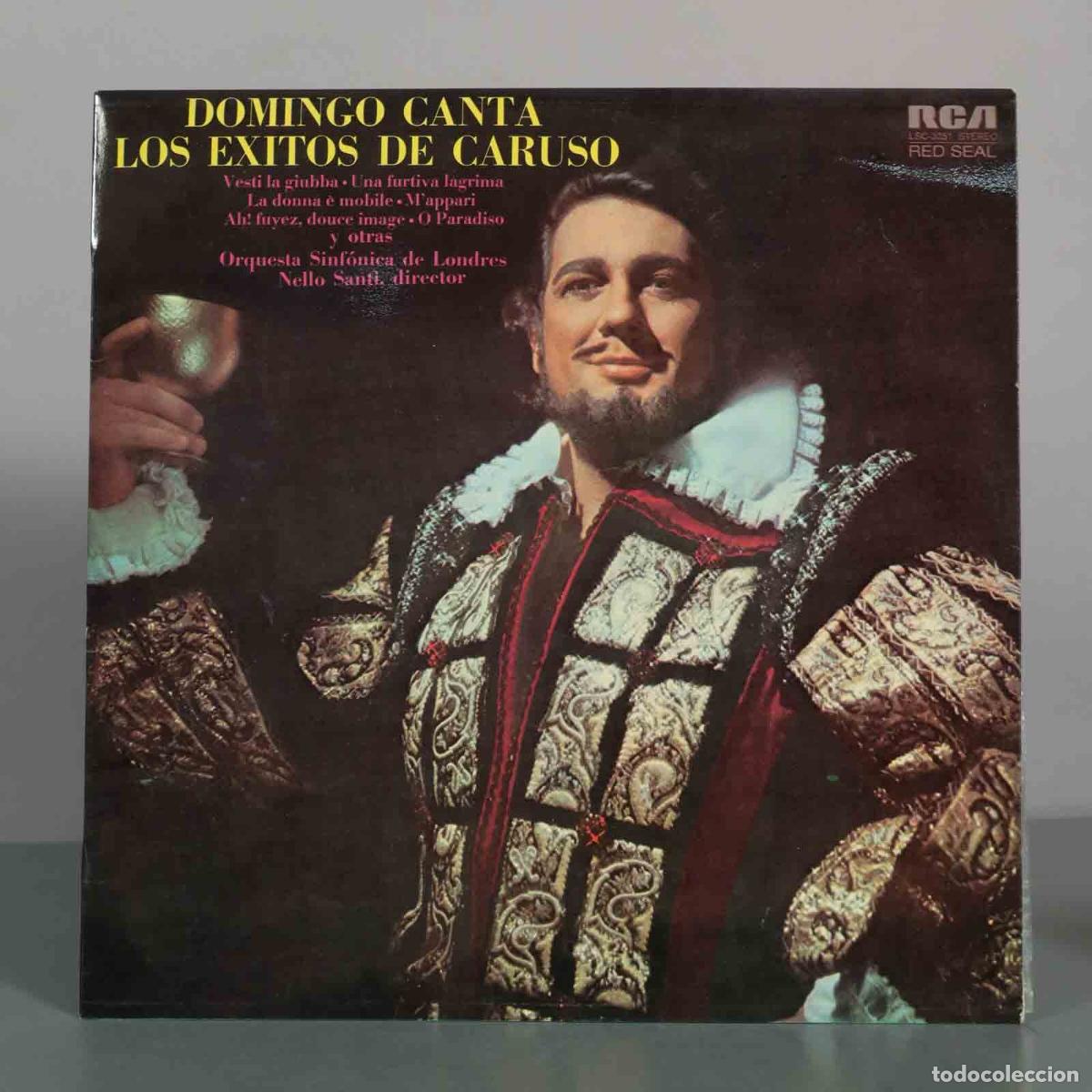 Vinyl records: LP. Domingo Canta Los &Eacute;xitos de Caruso - Pl&aacute;cido Domingo, Orquesta Sinf&oacute;nica de Londres, Nello Sant