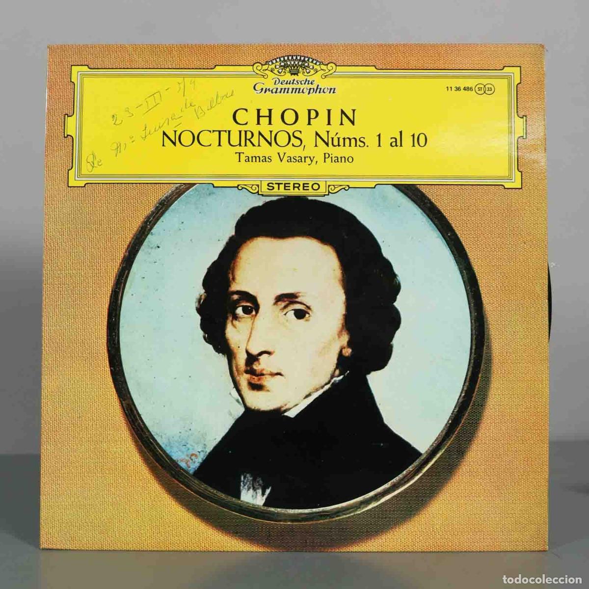 Discos de vinilo: LP. Nocturnos, N&uacute;ms. 1 al 10 - Fr&eacute;d&eacute;ric Chopin, Tam&aacute;s V&aacute;s&aacute;ry - Deutsche Grammophon