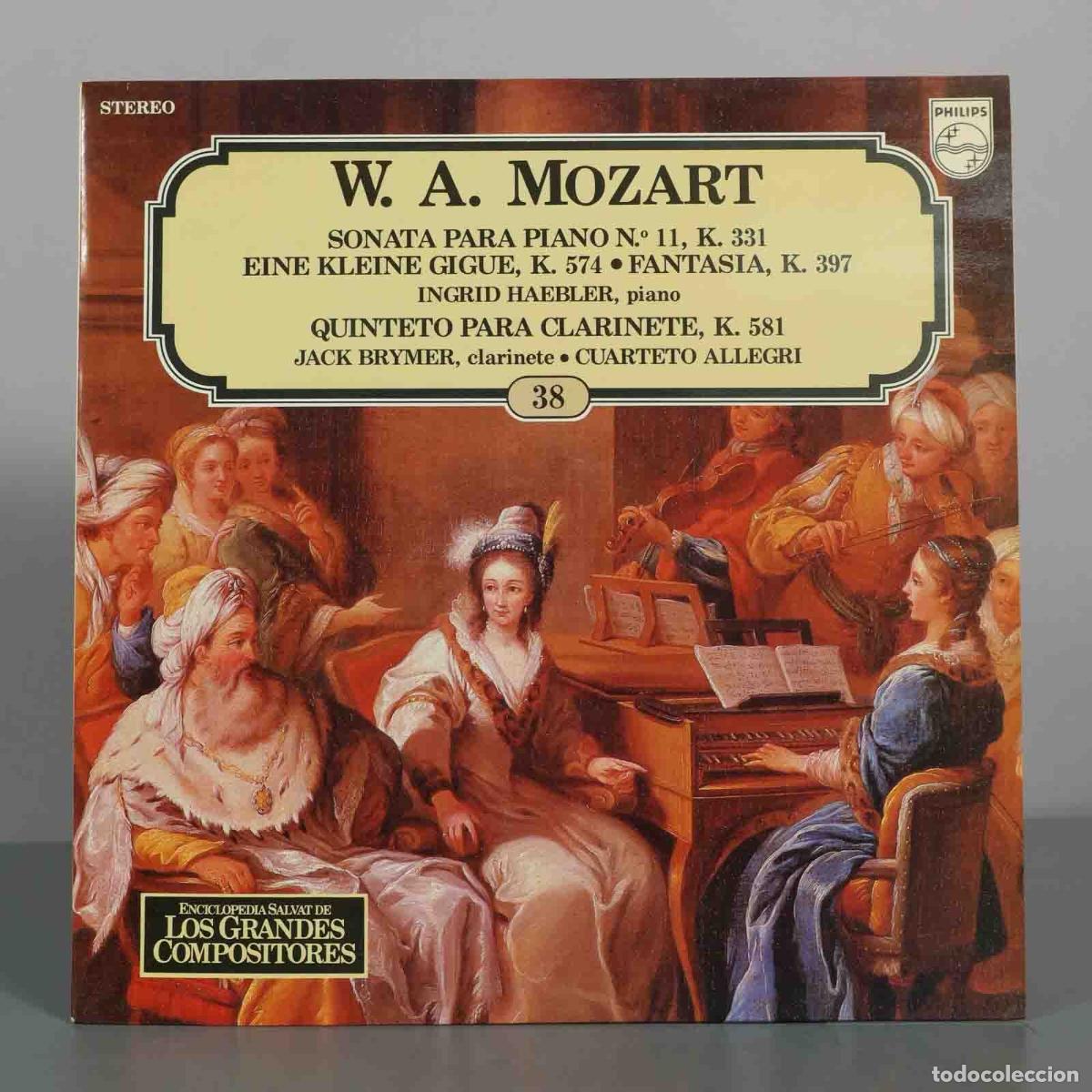 Discos de vinilo: LP. W. A. Mozart - Los Grandes Compositores n.&ordm; 38 - Ingrid Haebler, Jack Brymer, Cuarteto Allegri
