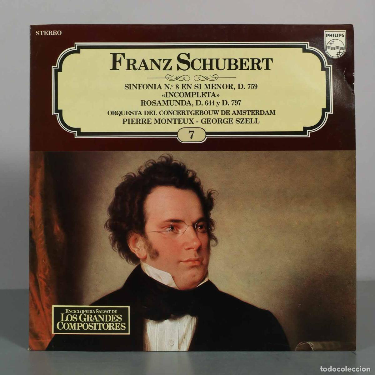 Discos de vinilo: LP. Franz Schubert - Sinfon&iacute;a No. 8 Incompleta, Rosamunda - Pierre Monteux, George Szell, Orquesta
