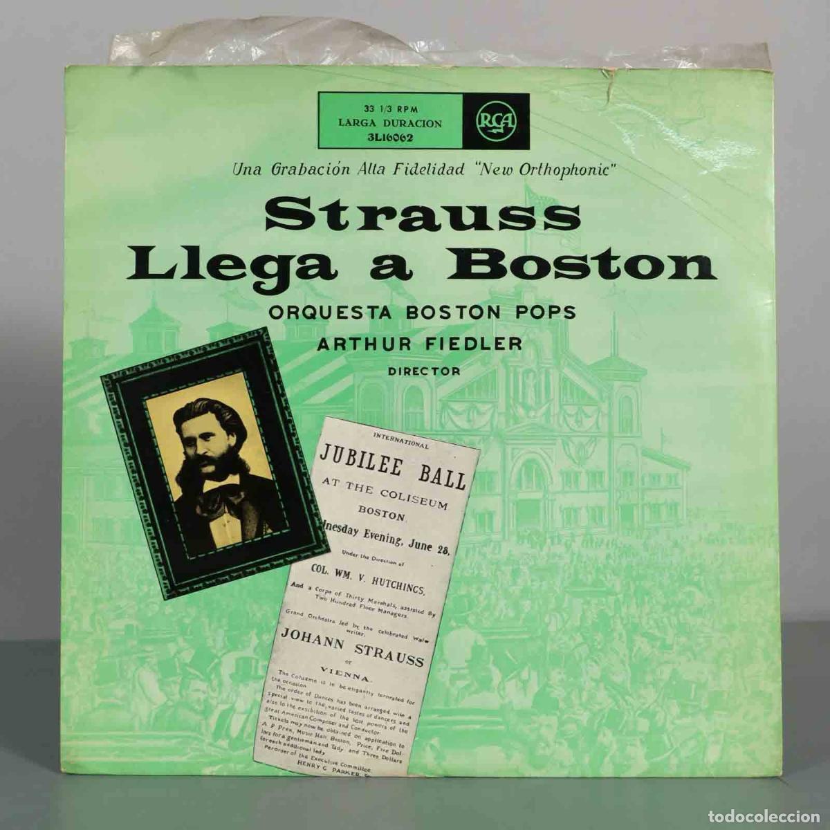 Discos de vinilo: LP. Strauss Llega a Boston - Johann Strauss Jr. - Arthur Fiedler, Boston Pops Orchestra