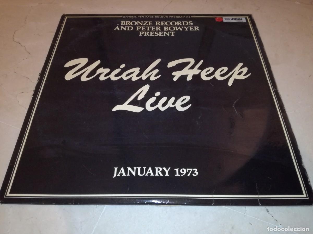 Discos de vinilo: URIAH HEEP LIVE-JANUARY 1973-DOBLE LP-CONTIENE LOS ENCATES-PRIMERA EDICI&Oacute;N ESPA&Ntilde;OLA ISLAND 1973