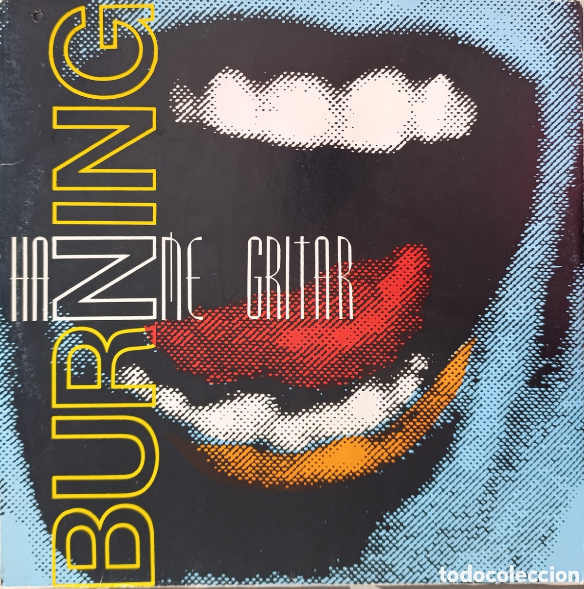 Discos de vinilo: BURNING HAZME GRITAR LP 1985 CON ENCARTE